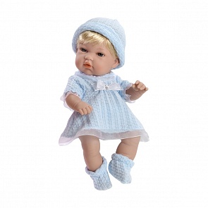 Виниловая кукла из серии Arias Elegance в голубом платьице с кристаллами Swarowski, 33 см. (Arias, Т11132)